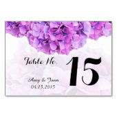 Lila Hydrangea Hochzeit Tischnummern Hydrangea4 (Rückseite)