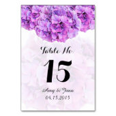 Lila Hydrangea Hochzeit Tischnummern Hydrangea4 (Vorderseite)