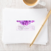 Lila Hydrangea-Hochzeiten-Rücksendeadressen-Aufkle Adressaufkleber (Insitu)