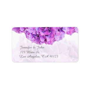 Lila Hydrangea-Hochzeiten-Rücksendeadressen-Aufkle Adressaufkleber