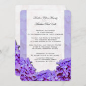 Lila Hydrangea Hochzeitseinladung Einladung (Vorne/Hinten)