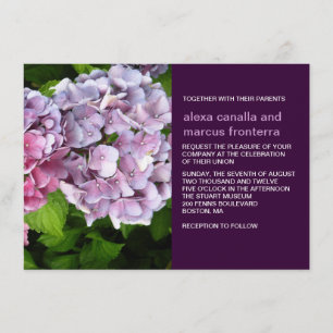 Lila Hydrangea Hochzeitseinladung Einladung