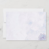 Lila Hydrangea Hochzeitsessen Probe Einladung (Rückseite)