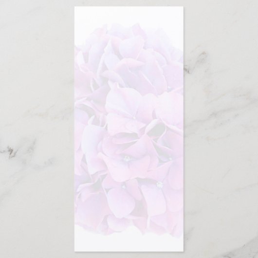 Lila Hydrangea Hochzeitsmenü Hydrangea4 Menükarte (Rückseite)