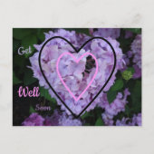 Lila Hydrangea in den Herzen bald gut ankommen Pos Postkarte (Vorderseite)