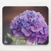 Lila Hydrangea in Mason Jar Fotografie Mousepad (Vorne)
