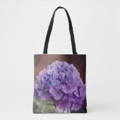 Lila Hydrangea in Mason Jar Fotografie Tasche (Vorderseite)