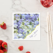Lila Hydrangea individuell anpassbare Hochzeit Serviette (Beispiel)