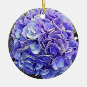 Lila Hydrangea Keramik Ornament