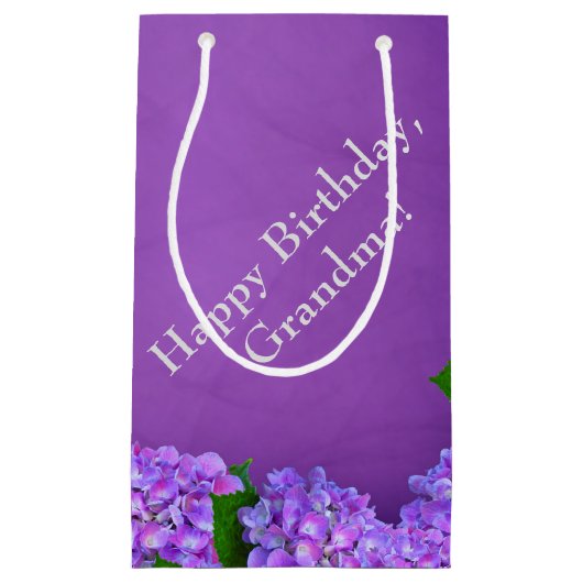 Lila Hydrangea Kleine Geschenktüte (Vorderseite)