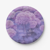 Lila Hydrangea Land Rustikale Hochzeit Pappteller (Vorderseite)