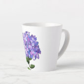 Lila Hydrangea-Latte-Tasse Milchtasse (Rechte Ecke)