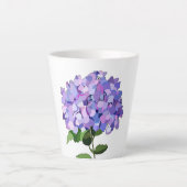 Lila Hydrangea-Latte-Tasse Milchtasse (Vorderseite)