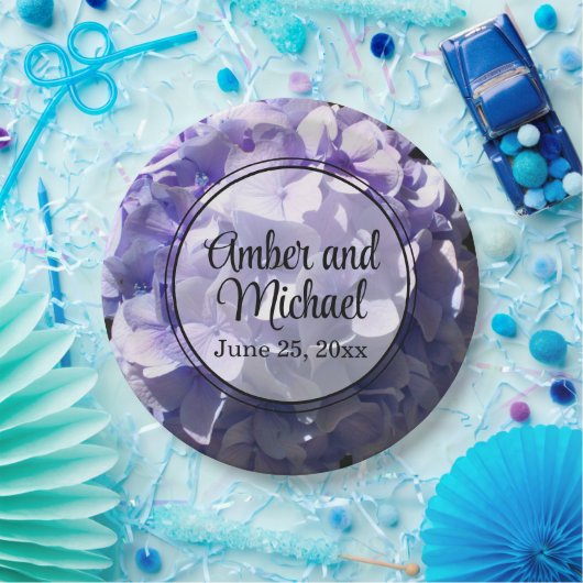 Lila Hydrangea lila Blume lila Pappteller (Party)