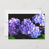 Lila Hydrangea lila Blume Save the Date (Rückseite)