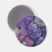 Lila Hydrangea Magnet (Vorderseite/Rückseite)