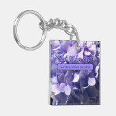 Lila Hydrangea-Mama Schlüsselanhänger (Vorderseite links)