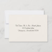 Lila Hydrangea & Mason Jar Wedding RSVP Karte (Rückseite)