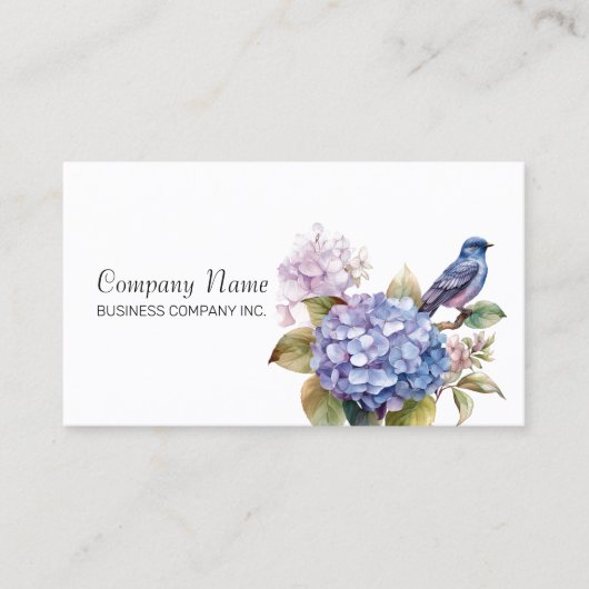 Lila Hydrangea mit Charme Visitenkarte (Vorderseite)