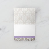 LILA Hydrangea Mit Monogramm Mason Jar DANK Dankeskarte (Innenseite)