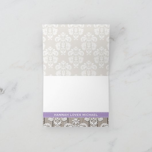 LILA Hydrangea Mit Monogramm Mason Jar DANK Dankeskarte (Innenseite)