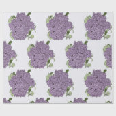 Lila Hydrangea-Packpapier Geschenkpapier (Flach)