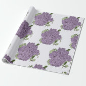 Lila Hydrangea-Packpapier Geschenkpapier (Ungerollt)
