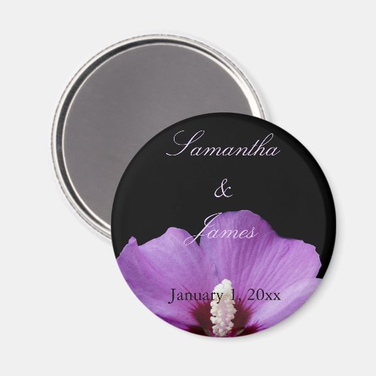 Lila Hydrangea Personal Wedding Magnet (Vorderseite/Rückseite)