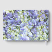 Lila Hydrangea Personalisiert Hochzeit Gästebuch (Rückseite)
