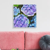 Lila Hydrangea-Pflanze Leinwanddruck (Insitu (Wohnzimmer))
