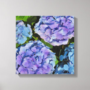 Lila Hydrangea-Pflanze Leinwanddruck