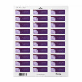 Lila Hydrangea Plum Wedding Rücksendeadresse (Vorne)