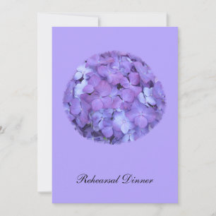 Lila Hydrangea Probe Dinner Einladung