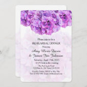 Lila Hydrangea Probe Dinner Hydrangea4 Einladung (Vorne/Hinten)