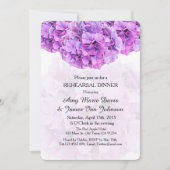 Lila Hydrangea Probe Dinner Hydrangea4 Einladung (Vorderseite)