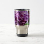 Lila Hydrangea-Reise/Pendlerfahrten Tasse (Mittel)