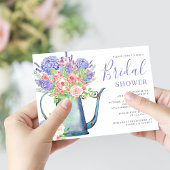 Lila Hydrangea Roses Brautparty Einladung