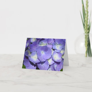 Lila Hydrangea-Save the Date-Karte Ankündigung