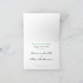 Lila Hydrangea-Save the Date-Karte Ankündigung (Innenseite)