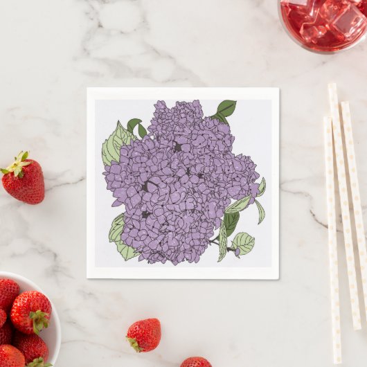 Lila Hydrangea Serviette (Beispiel)