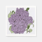 Lila Hydrangea Serviette (Vorderseite)