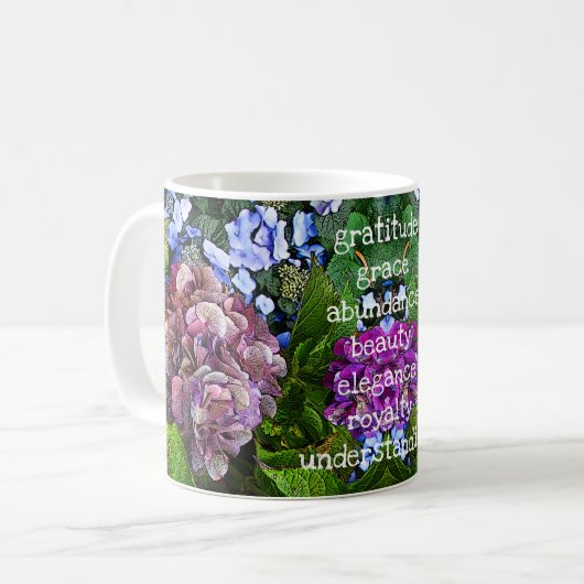 Lila Hydrangea - Tasse (Vorderseite Links)