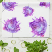 Lila Hydrangea-Tossmuster— Geschirrtuch (Gefaltet)
