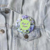 Lila Hydrangea-Trauzeugin Button (Beispiel)