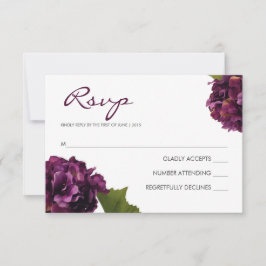 Lila Hydrangea - UAWG-Antwortkarte RSVP Karte