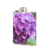 Lila Hydrangea Vinyl-Wrapped Flask Flachmann (Links)