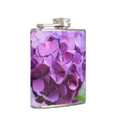 Lila Hydrangea Vinyl-Wrapped Flask Flachmann (Rechts)