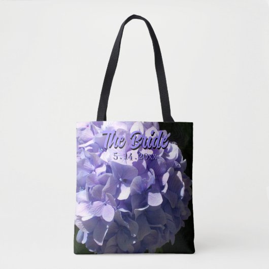 Lila Hydrangea-violette Blumen für die Braut Tasche (Vorderseite)