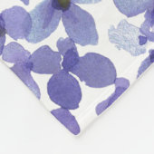 Lila Hydrangea Wasserfarbe Blume Babyname Fleecedecke (Ecke)