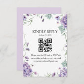 Lila Hydrangea Wasserfarbe UAWG Begleitkarte (Vorne/Hinten)